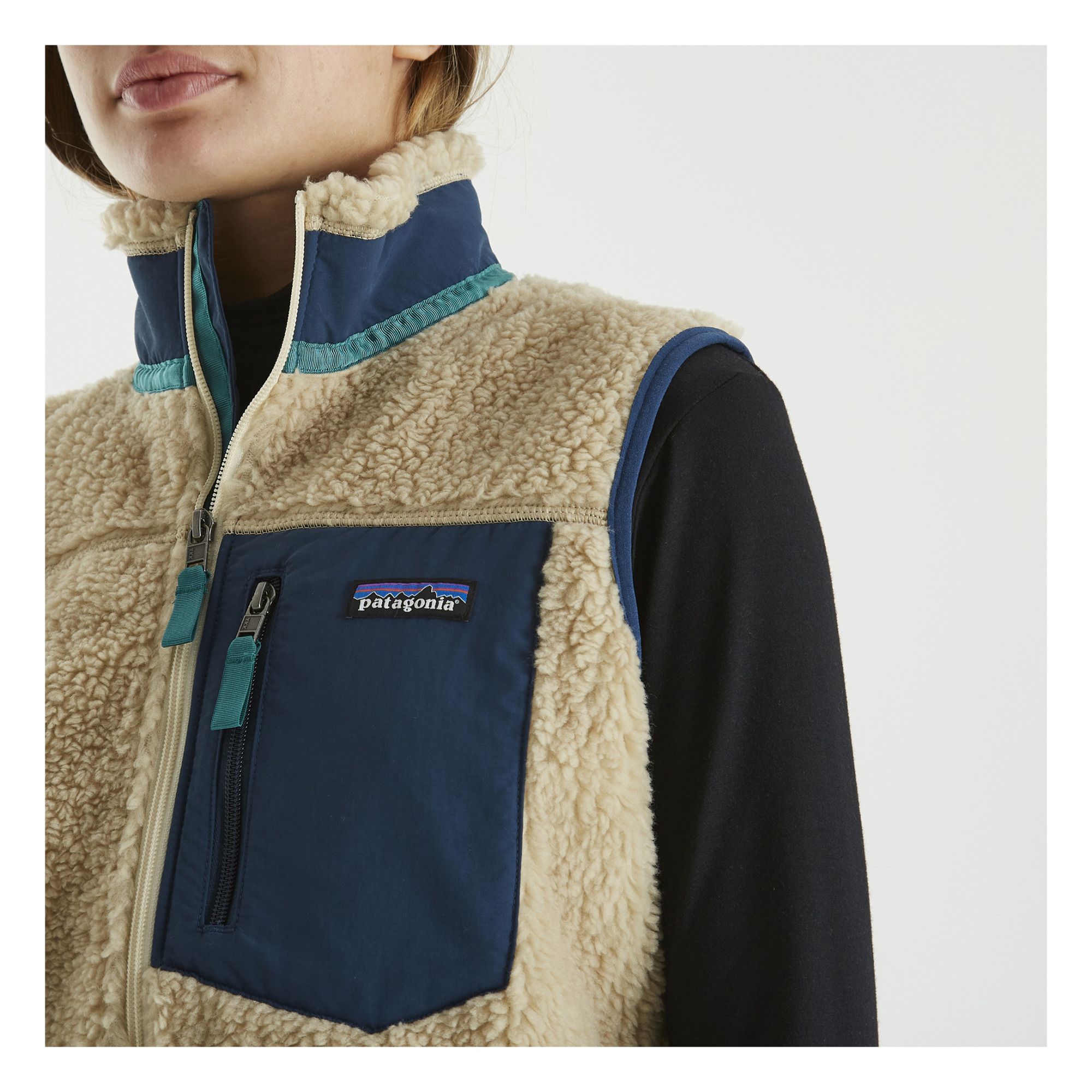 navy fleece vest women's