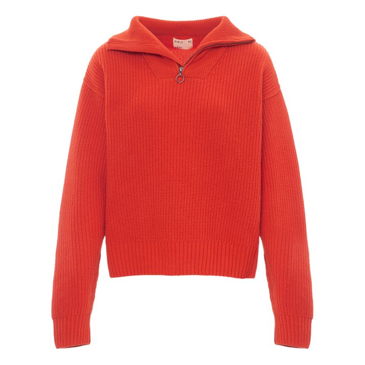 Fly Deck Merino Wool Jumper | Orange- Product image n°0