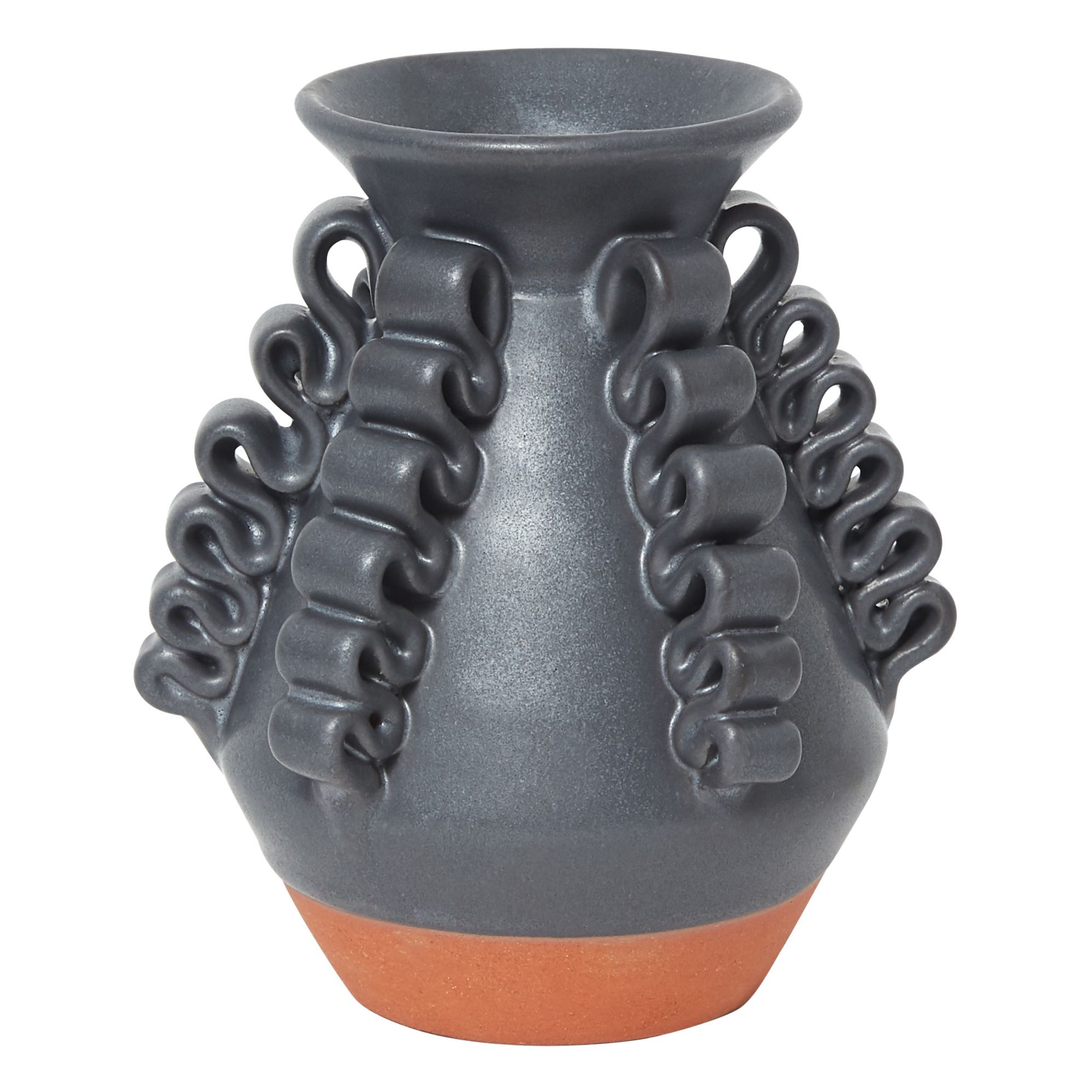 Perla Valtierra - Vase mini Lola en argile - Gris foncé