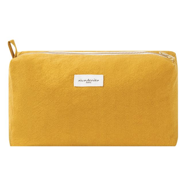 Alma Recycled Cotton Maternity Toilet Bag Mustard