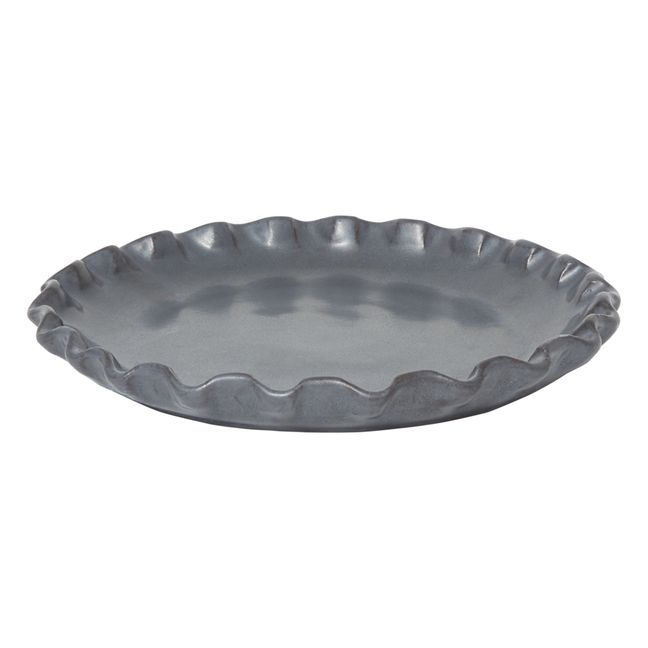 Assiette Lola en argile | Gris foncé