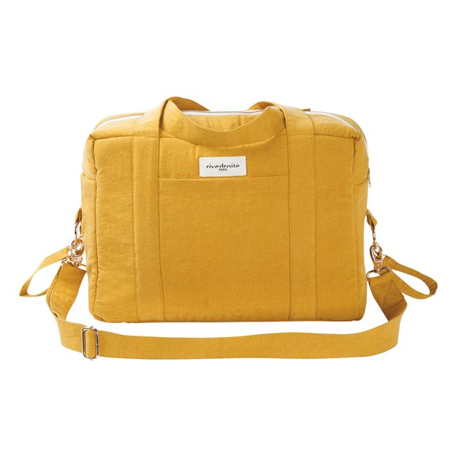 Darcy Recycled Cotton Changing Bag | Mustard
