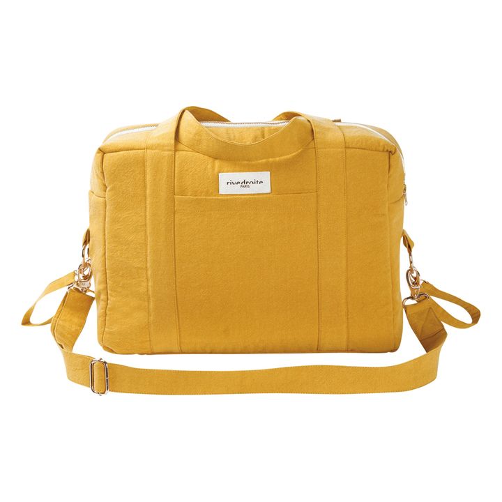 Darcy Recycled Cotton Changing Bag | Mustard- Product image n°0
