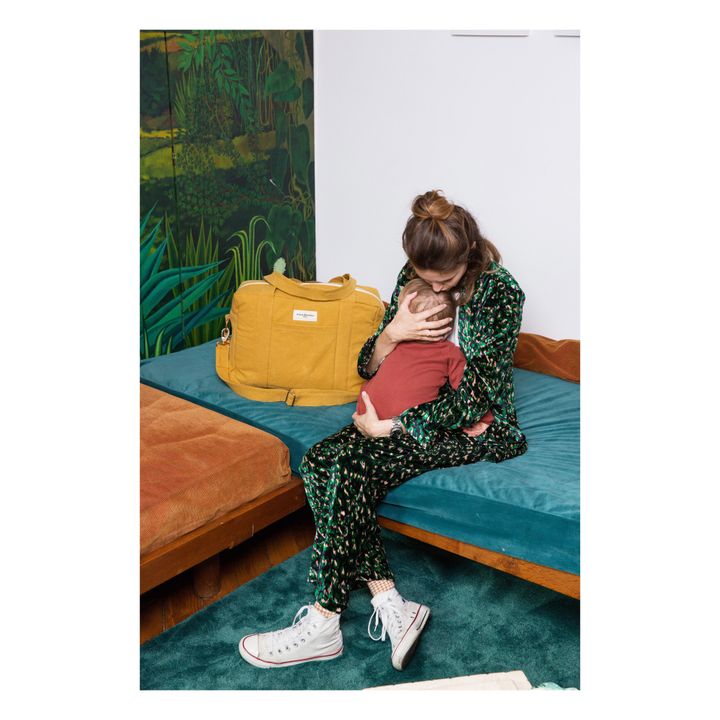 Darcy Recycled Cotton Changing Bag | Mustard- Product image n°1