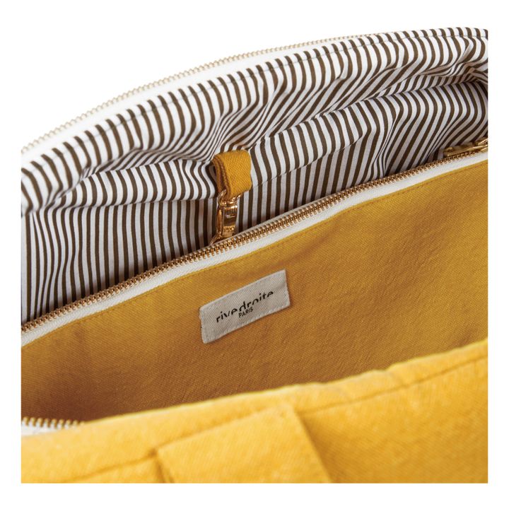 Darcy Recycled Cotton Changing Bag | Mustard- Product image n°4