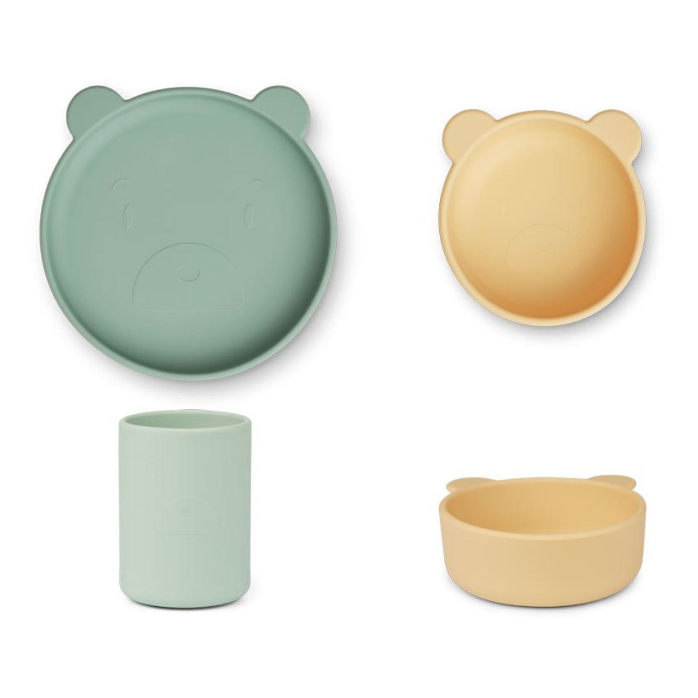 Liewood - Set vaisselle Cyrus en silicone Ours - Set de 3 - Multicolore