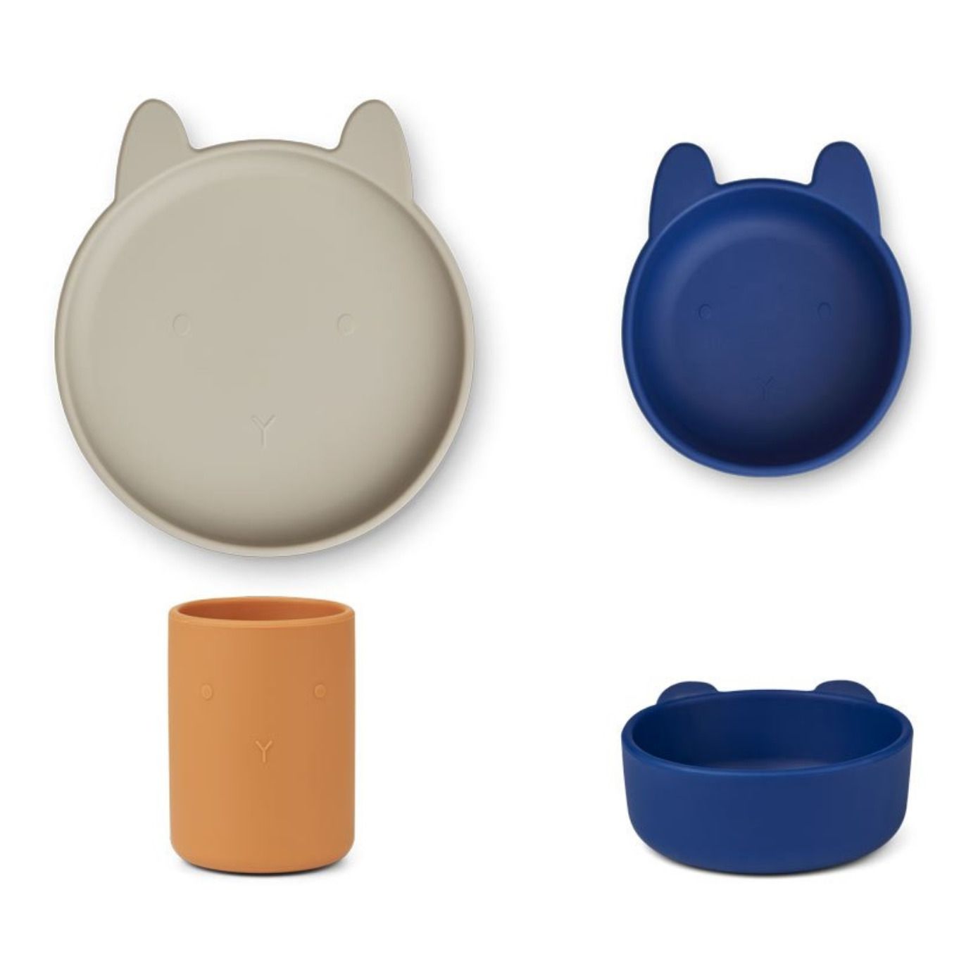 Liewood - Set vaisselle Cyrus en silicone Lapin - Set de 3 - Multicolore
