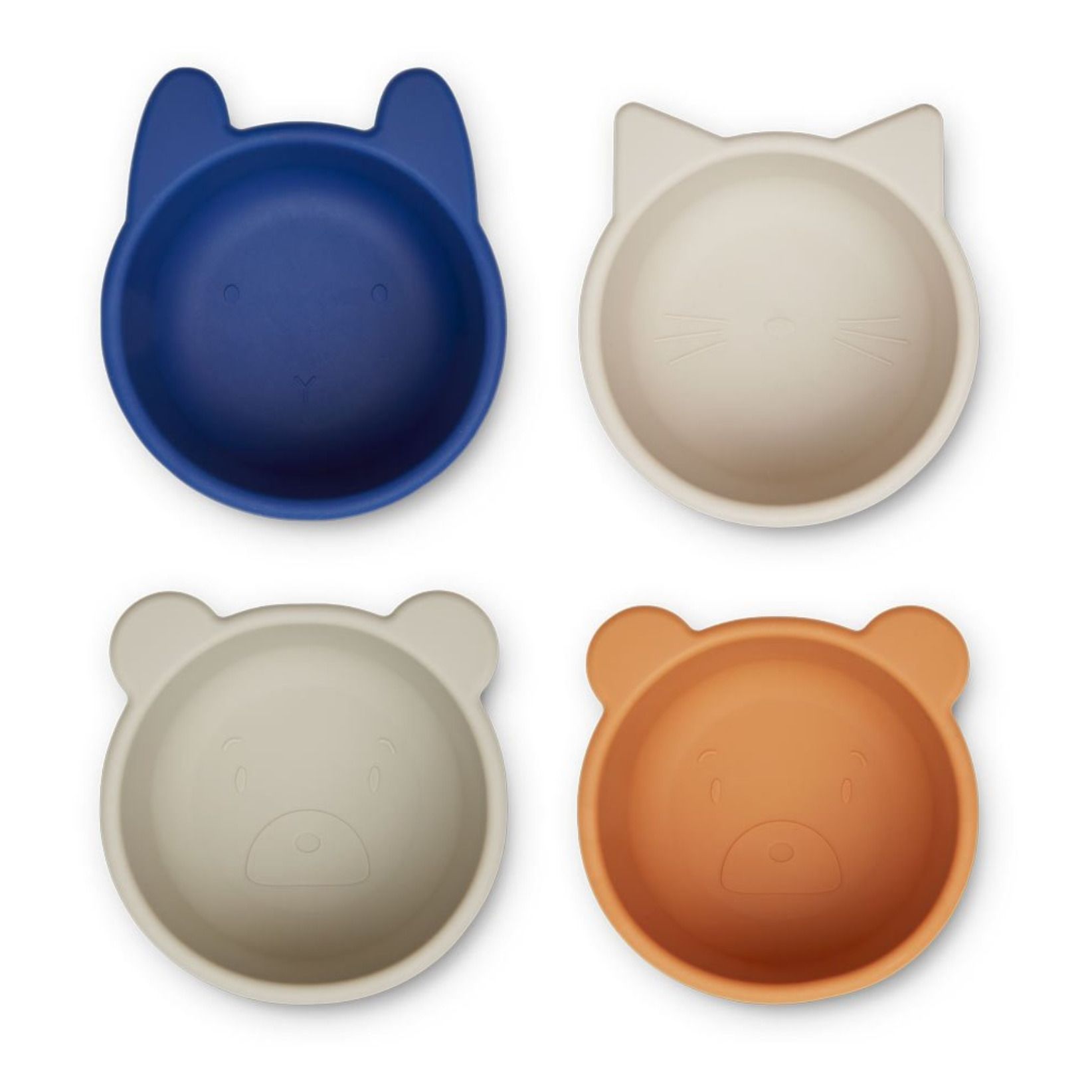 Liewood - Bols Malene en silicone - Set de 4 - Bleu marine