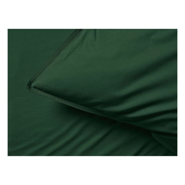 Taie d'oreiller en percale organique  | Vert sapin