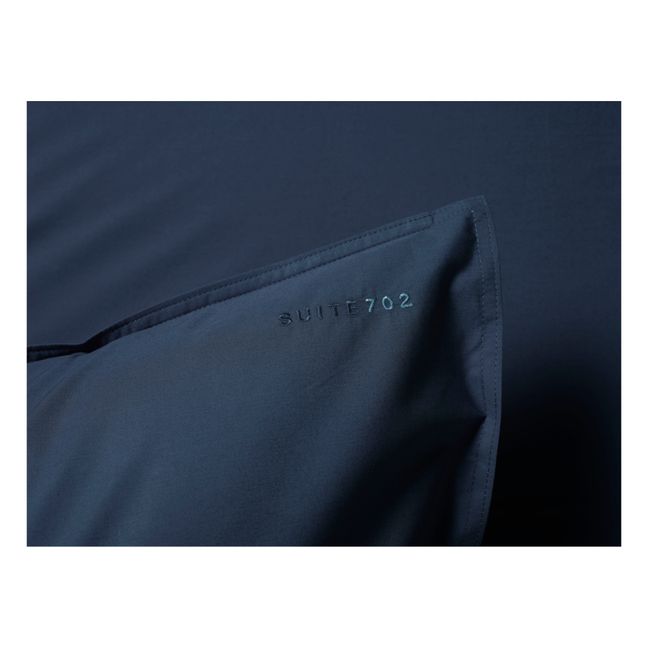 Taie d'oreiller en percale organique | Bleu marine