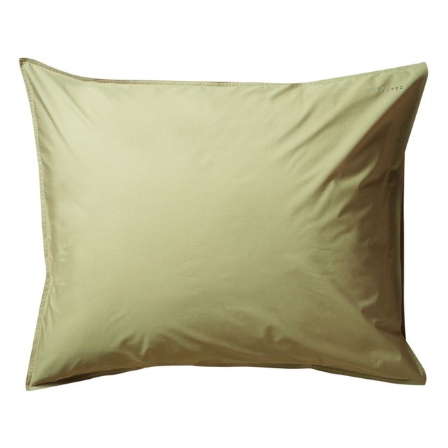 Organic Cotton Percale Pillowcase Verde pistacchio
