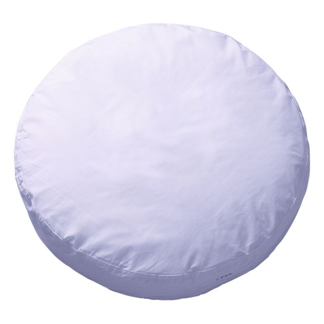 Organic Cotton Percale Round Cushion | Lilac