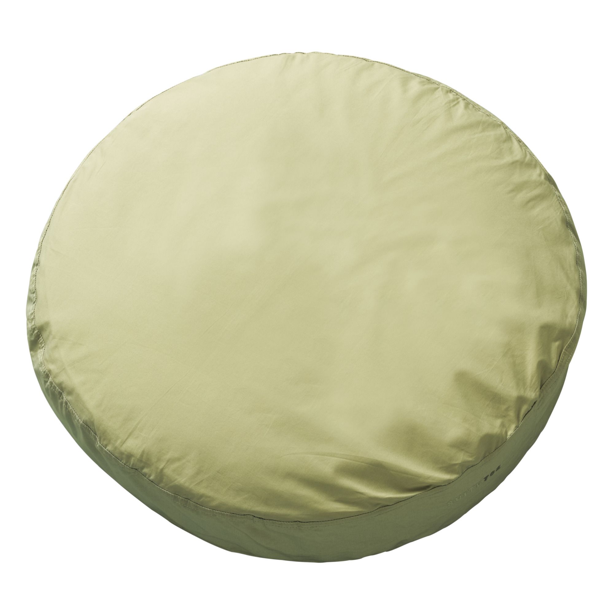 Suite 702 - Coussin rond en percale organique - Vert sapin