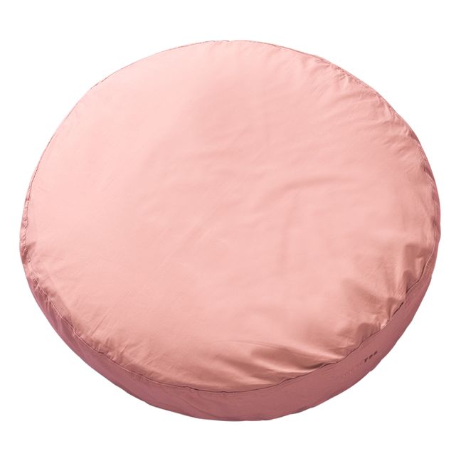 Organic Cotton Percale Round Cushion | Powder pink