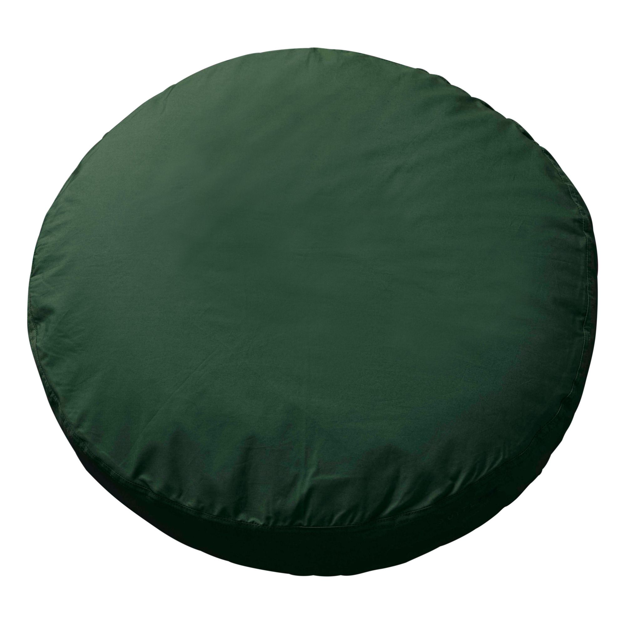Suite 702 - Coussin rond en percale organique - Vert sapin