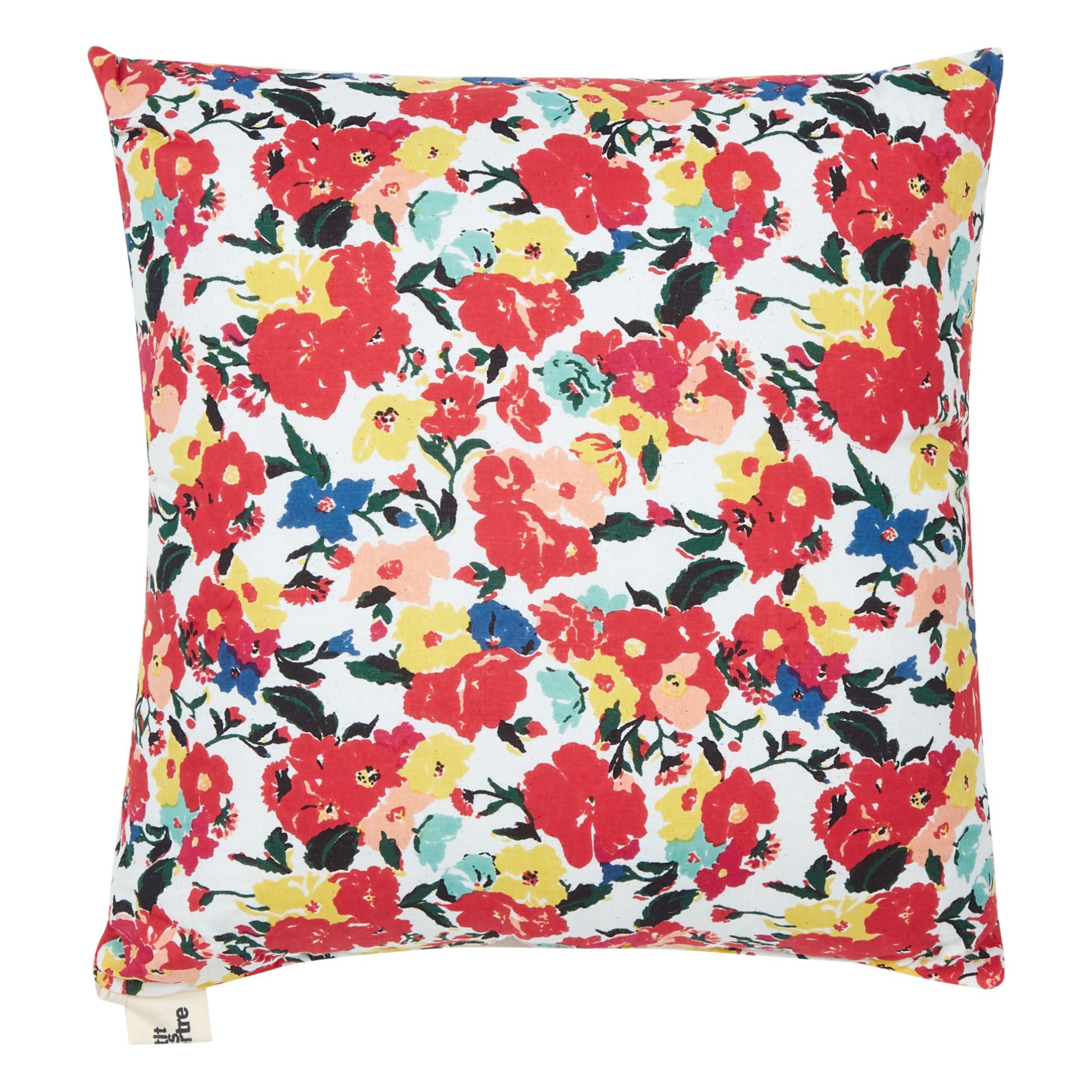 Le Petit Lucas du Tertre - Coussin Tibetan Flowers en coton - Multicolore