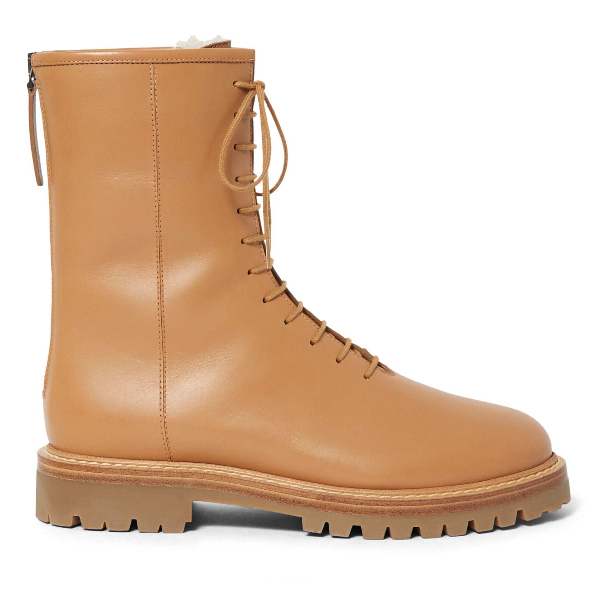 caramel combat boots