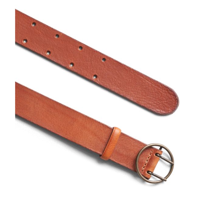 Selya Leather Belt - Women’s Collection - Cognac-Farbe