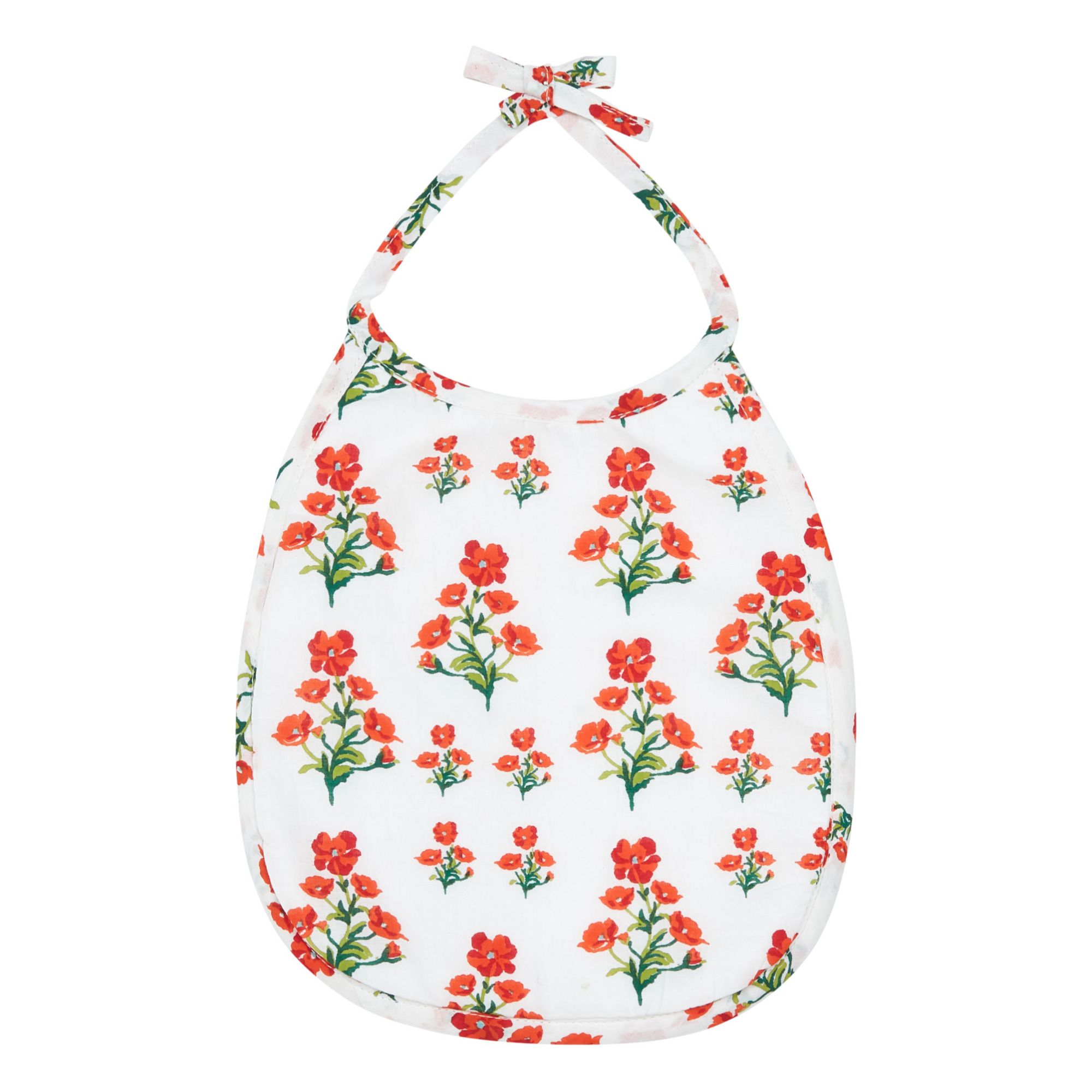 Le Petit Lucas du Tertre - Bavoir Poppy en coton - Blanc