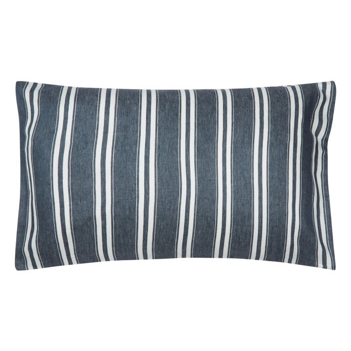 Funda de almohada de lino Folkestone | Azul- Imagen del producto n°1