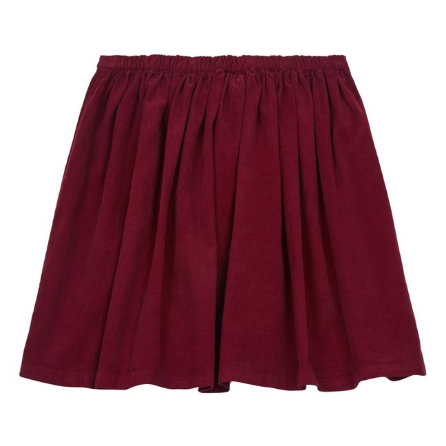 Framboise Velvet Skirt Burdeos