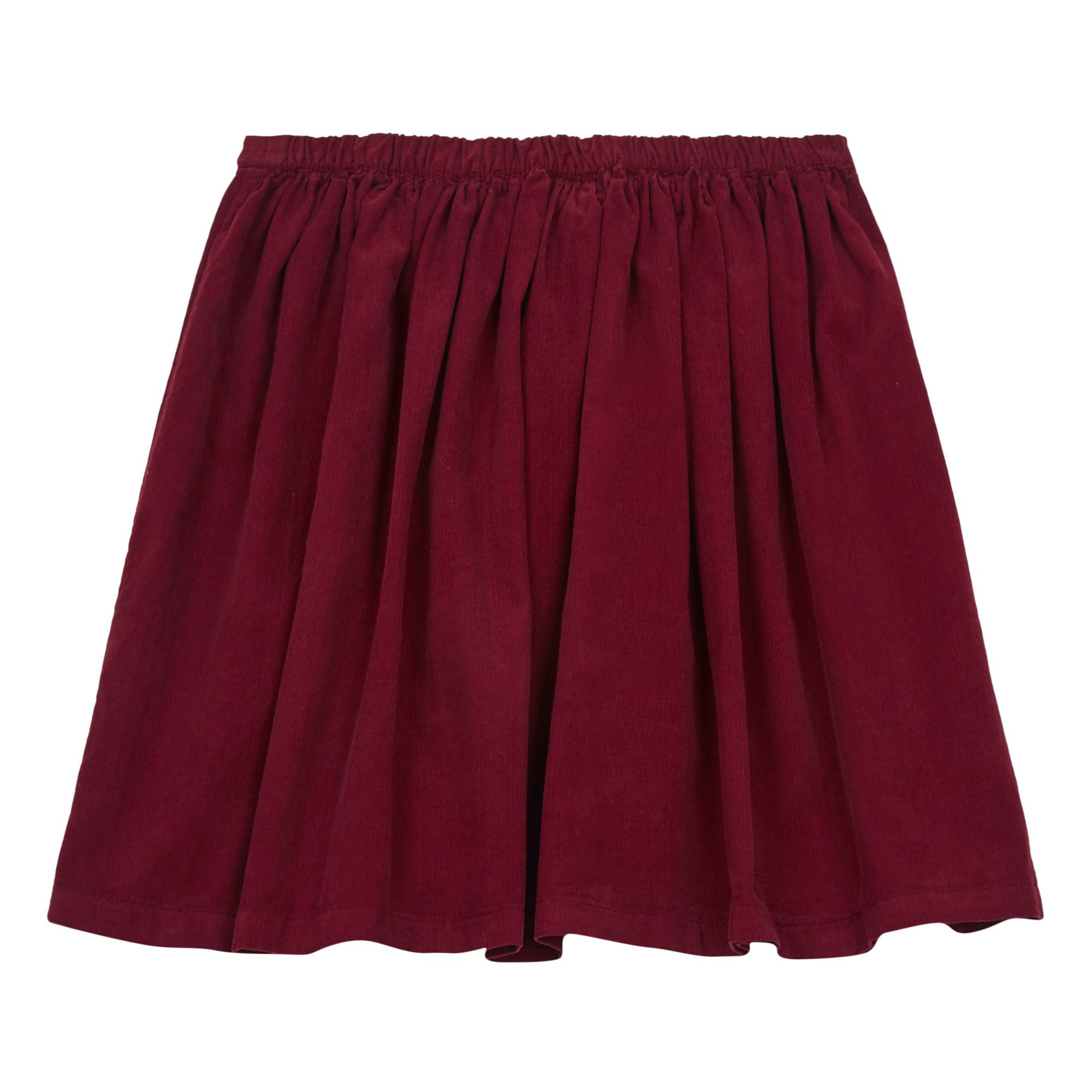 Framboise Velvet Skirt Burgundy- Product image n°1