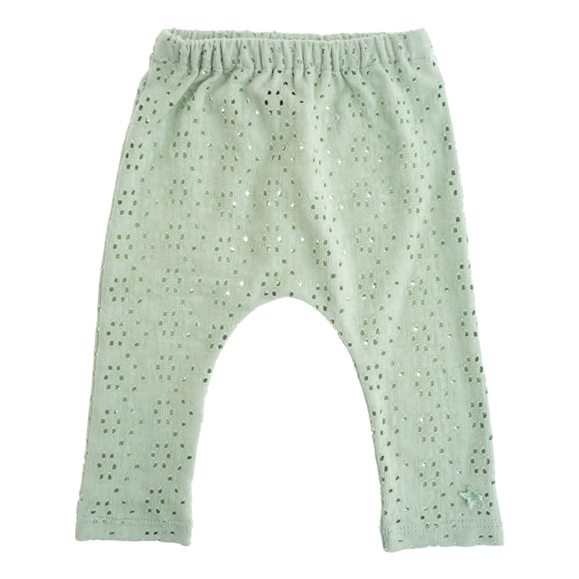 Pointelle Harem Pants Green water- Product image n°0