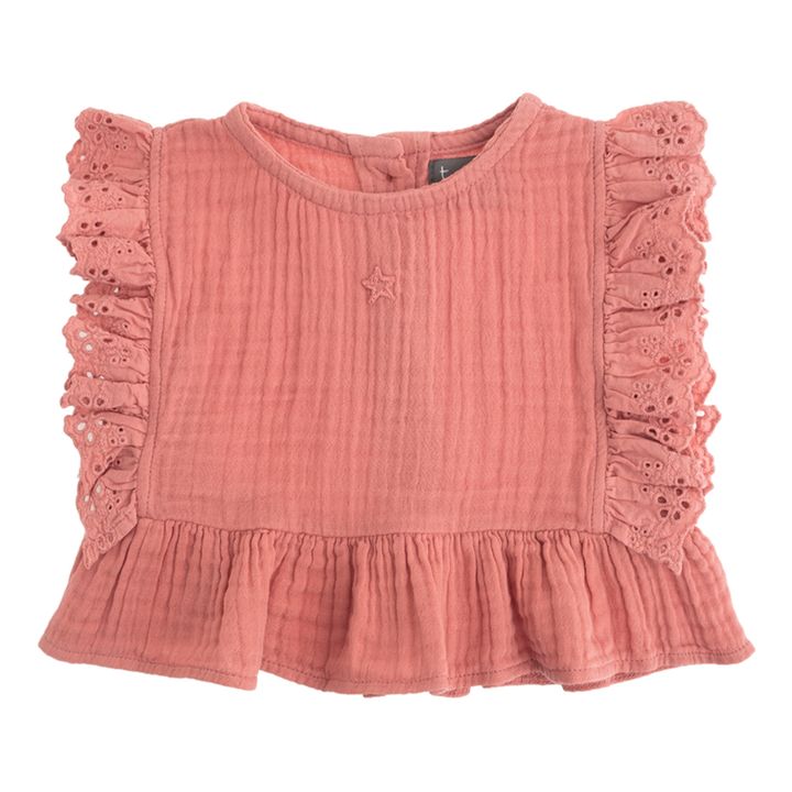 Organic Cotton Muslin Blouse Pink- Product image n°0