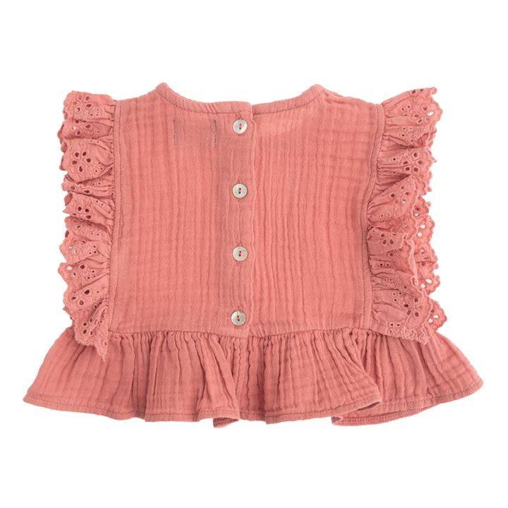 Organic Cotton Muslin Blouse Pink- Product image n°1