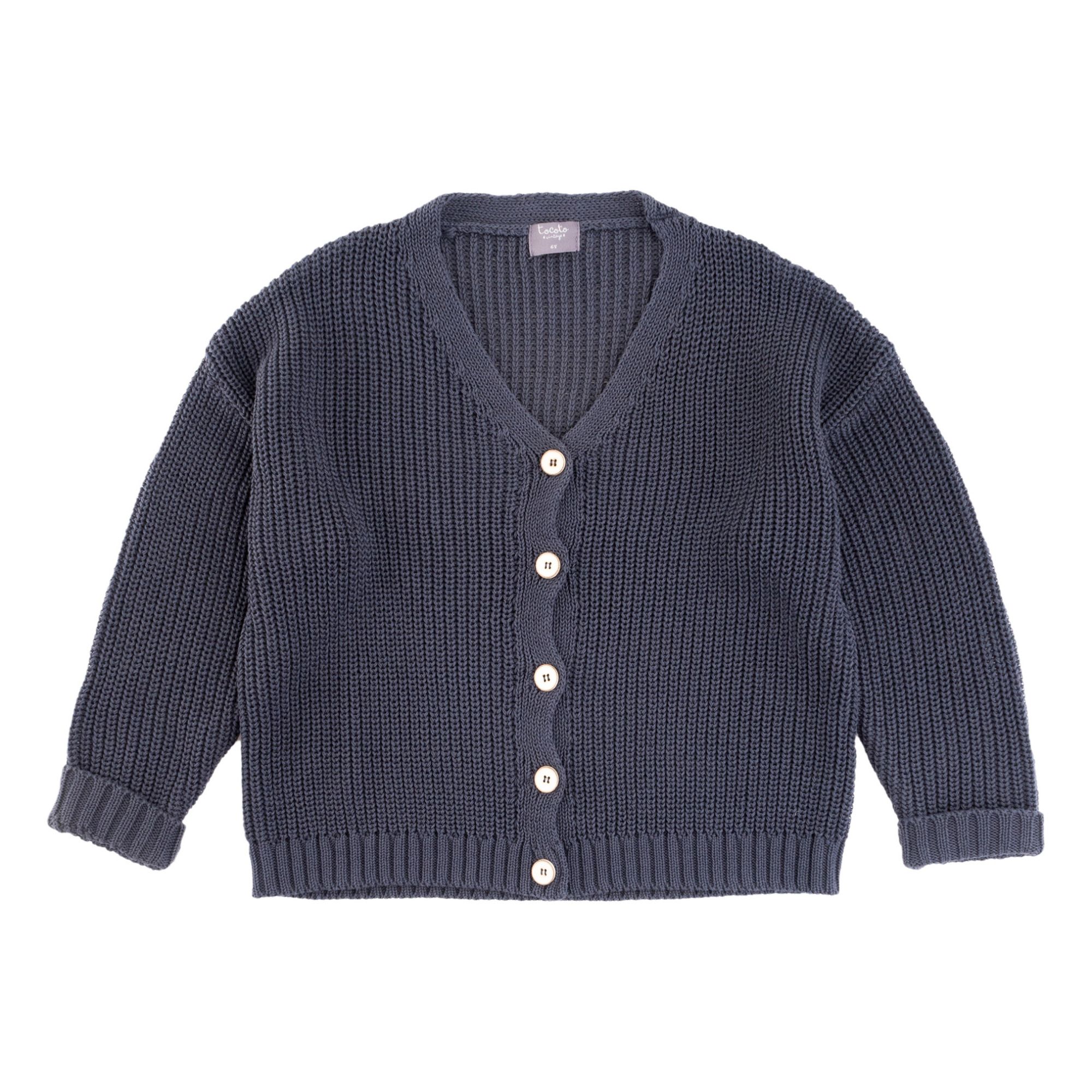 Tocoto Vintage - Cardigan V - Fille - Bleu