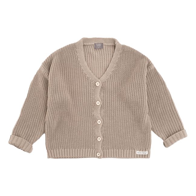 V Cardigan Taupe brown