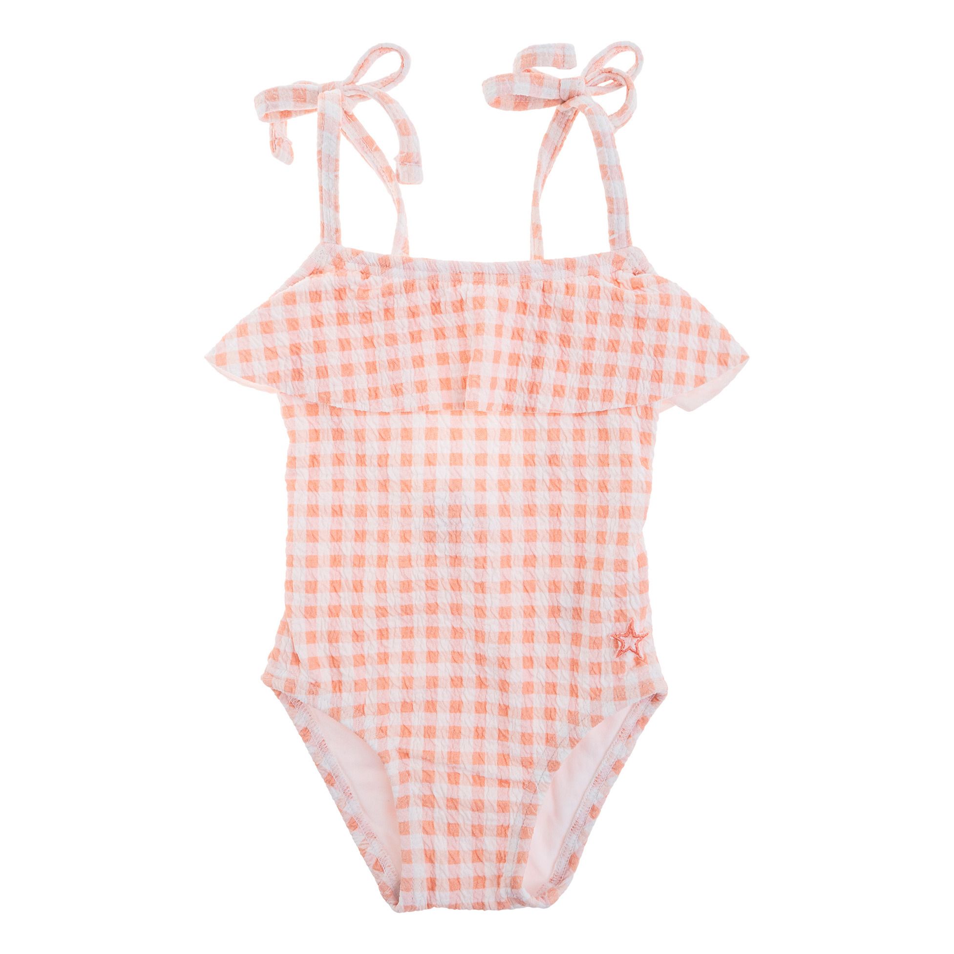 Gingham Swimsuit Pale pink Tocoto Vintage Fashion Baby - Smallable