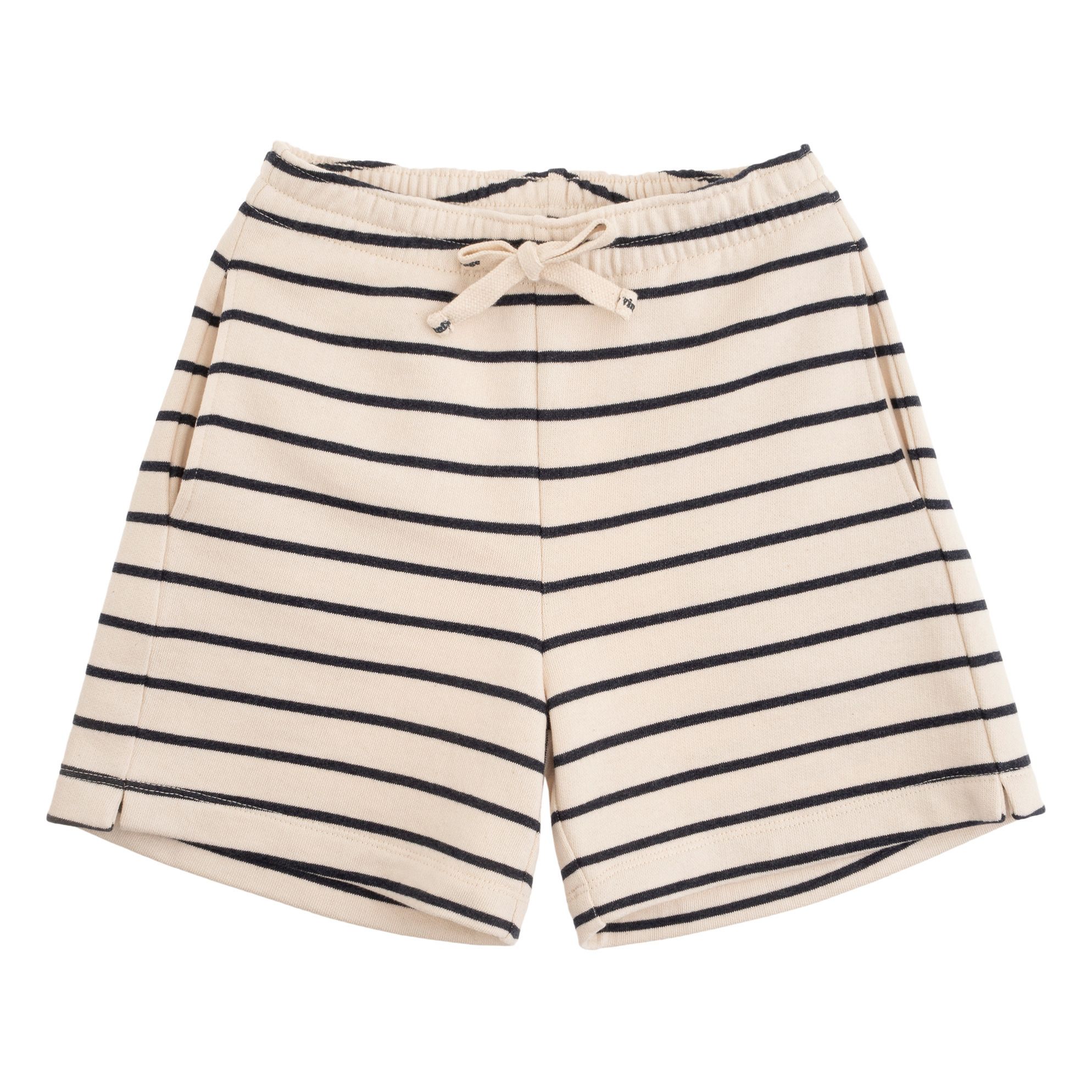 Striped Organic Fleece Bermuda Shorts 