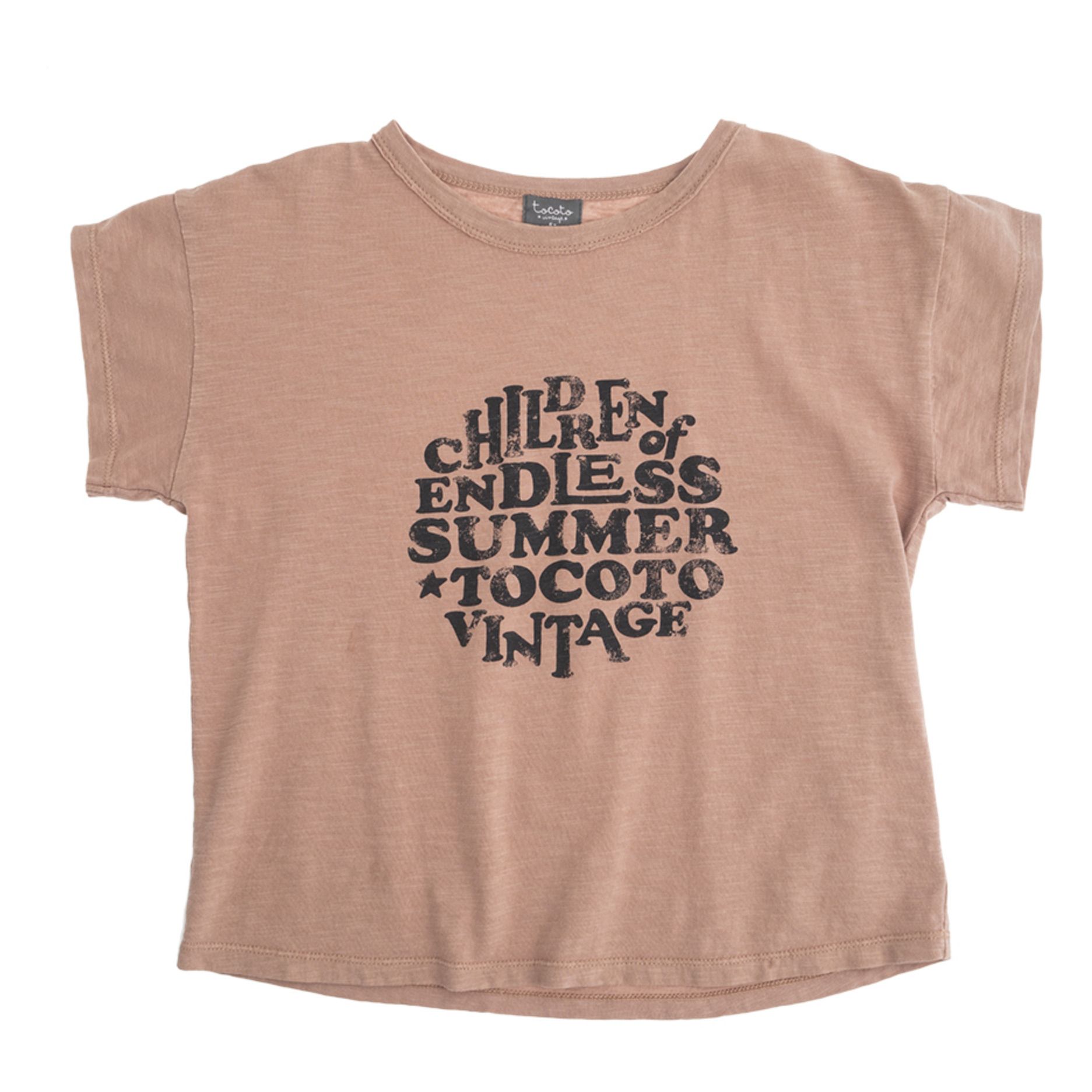 Tocoto Vintage - T-Shirt Coton Bio Summer - Fille - Taupe