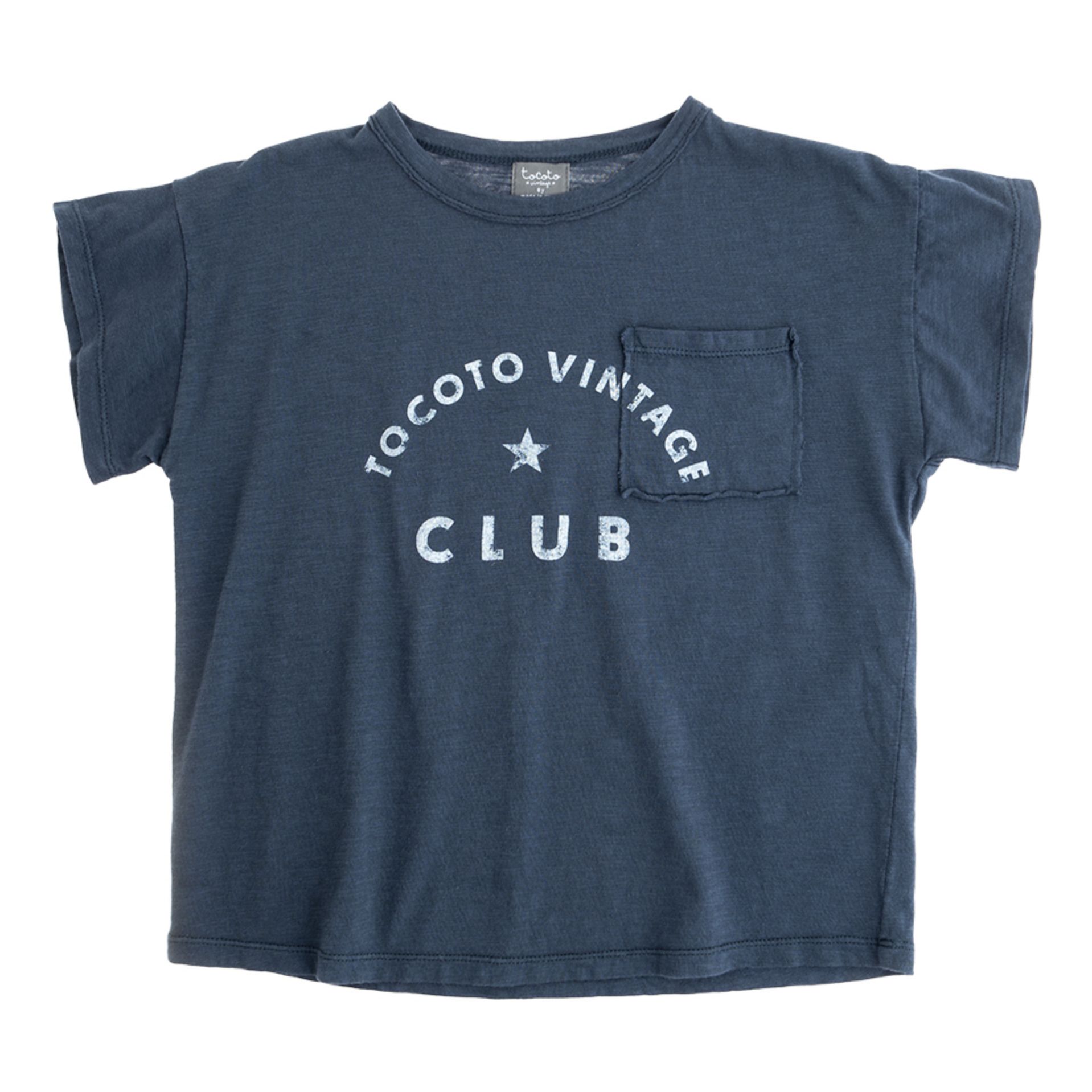 Tocoto Vintage - T-Shirt Coton Bio Club - Fille - Bleu marine