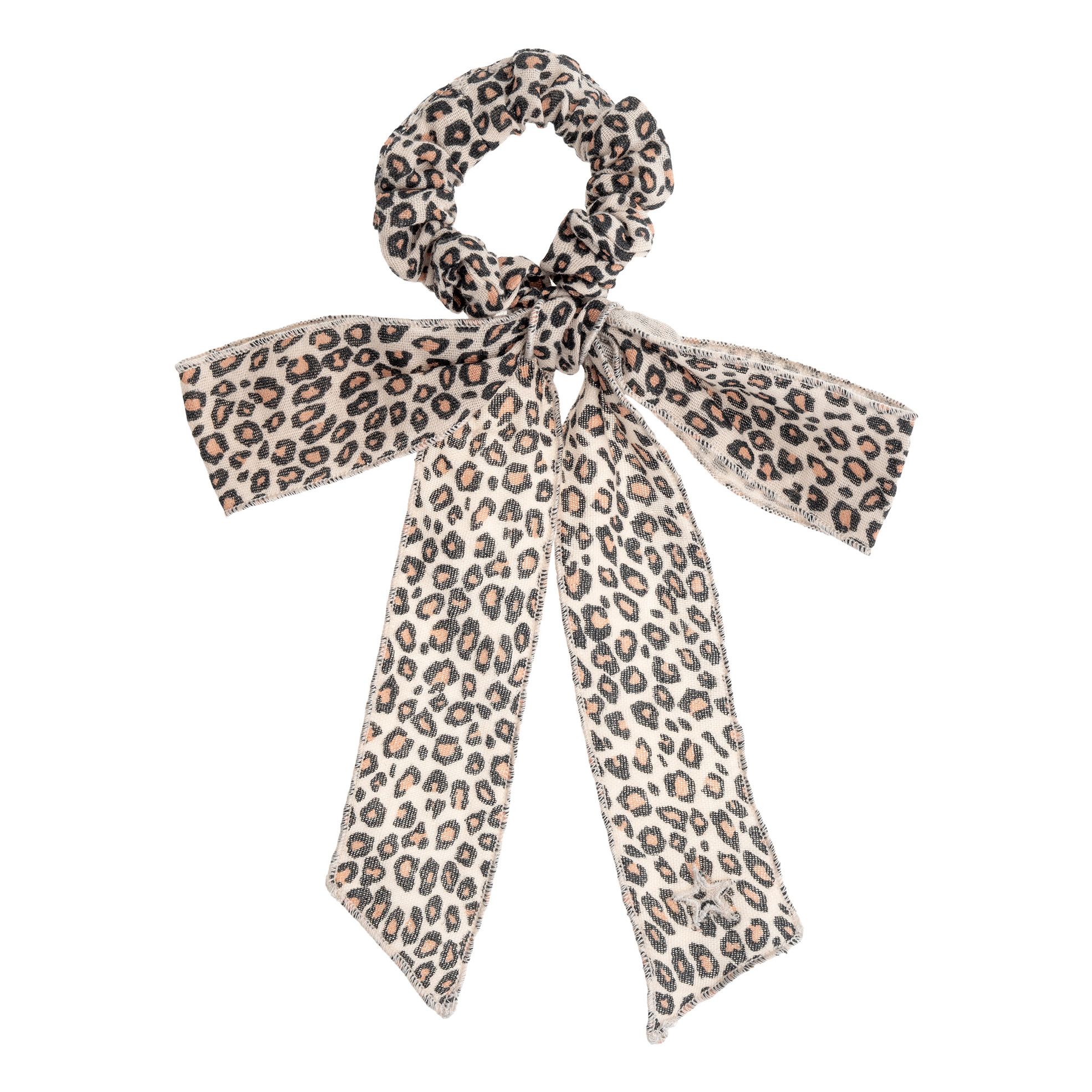 Haargummi aus Bio-Baumwolle Leopard Beige- Produktbild Nr. 0