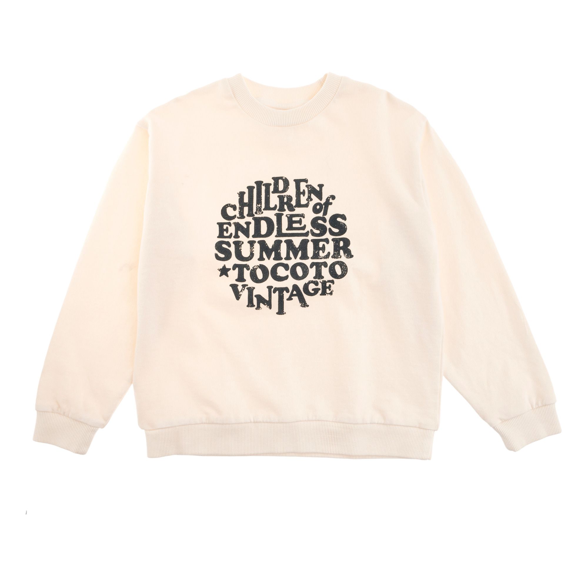 Tocoto Vintage - Sweat Coton Bio Summer - Fille - Ecru