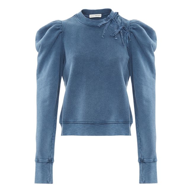 Harper Acid Wash Sweatshirt Blu  indaco