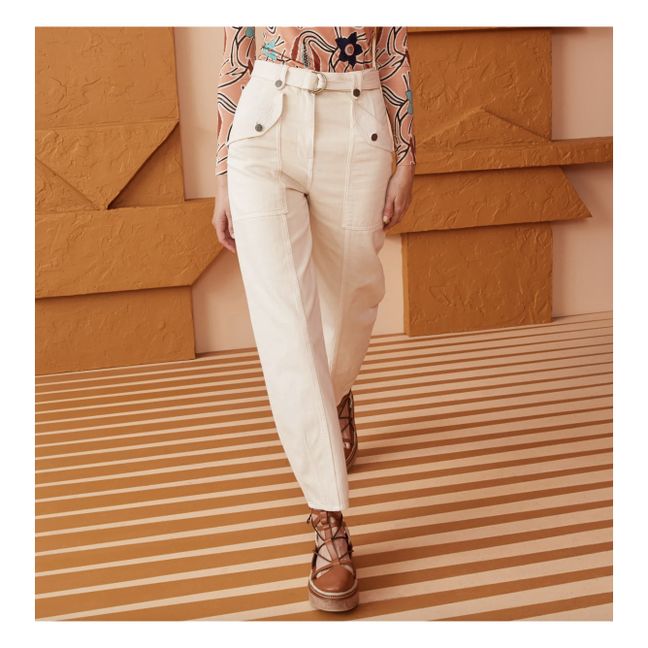 Jeans Waverly, in denim, effetto slavato | Beige