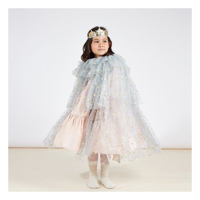 Travestimento da regina in tulle stellato con bacchetta e corona