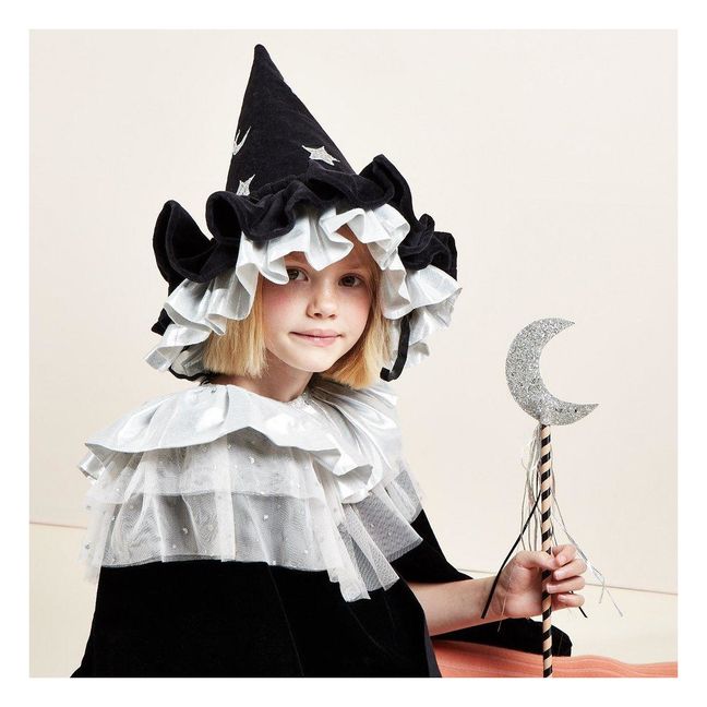 Witch Costume with Wand and Velvet Cape