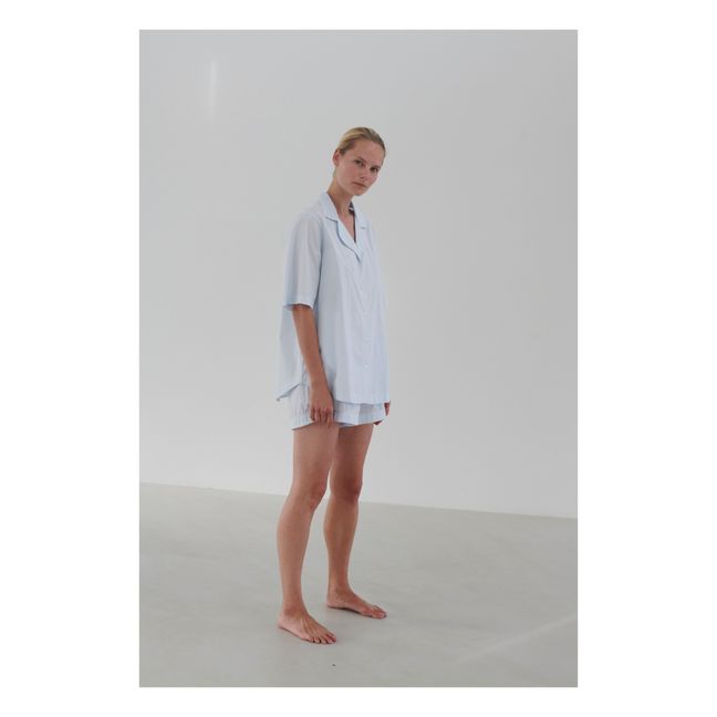 Pyjama Edgar aus Bio-Baumwolle Hellblau
