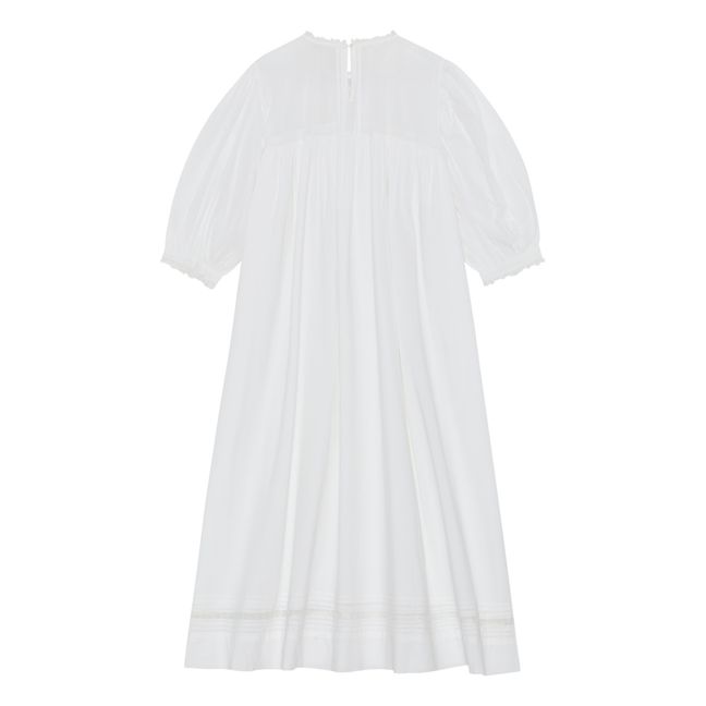 Kleid Cosmos aus Bio-Baumwolle Weiß