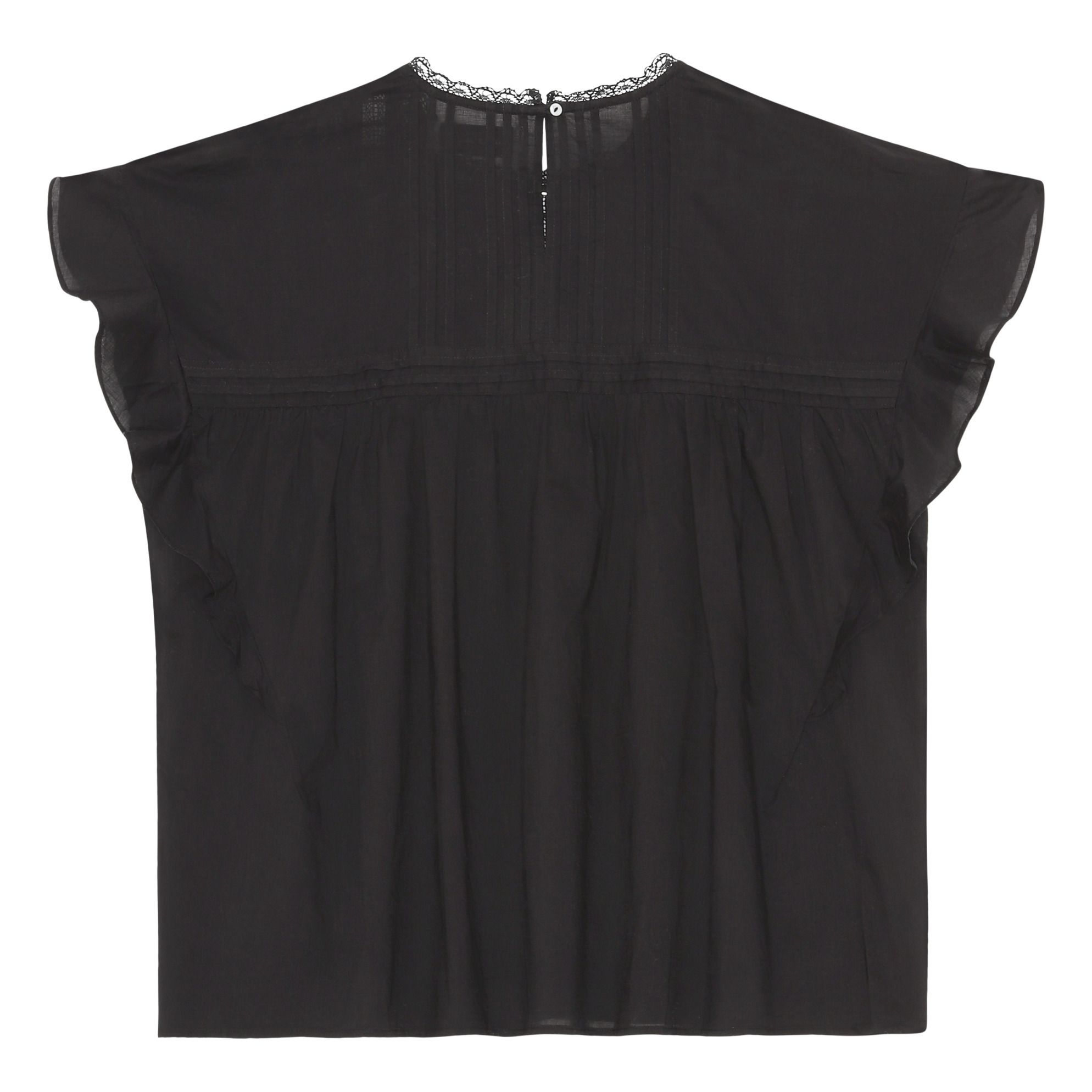 Top Cosmos in velo di cotone biologico Nero Skall Studio Moda Adulto
