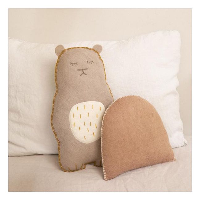 Cuscino, modello: Pasu Grizzly, in feltro | Grigio chiaro