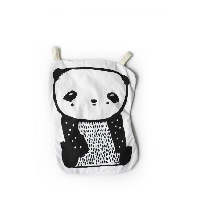 Wee Gallery - Doudou sensoriel Panda - Blanc