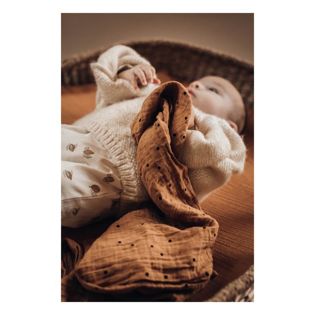 Couverture Lange Dots Coton Bio | Camel