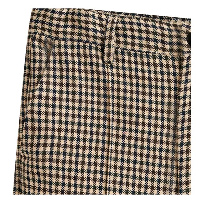 Phiby Checked Flare Trousers | Black