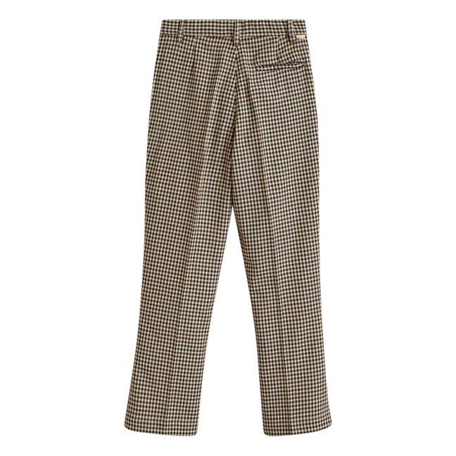 Phiby Checked Flare Trousers | Black