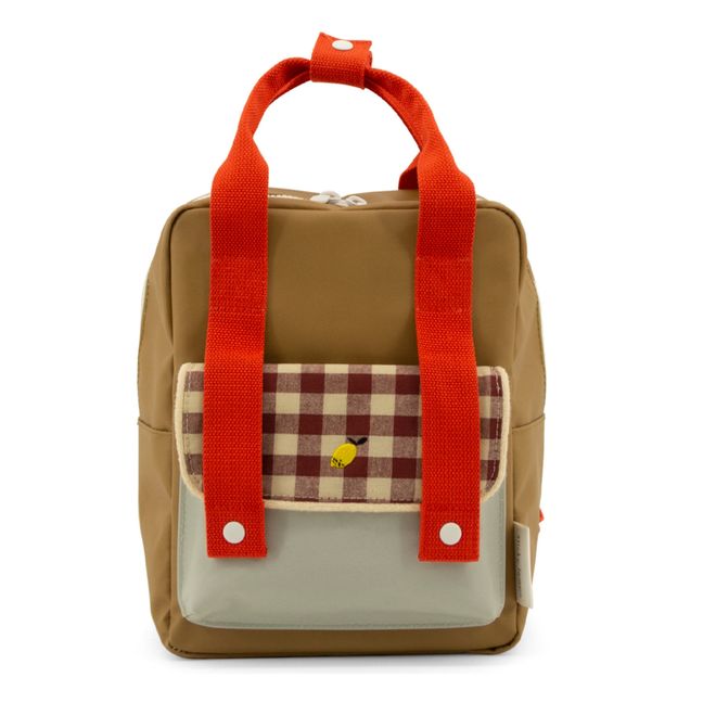 Small Gingham Backpack Green